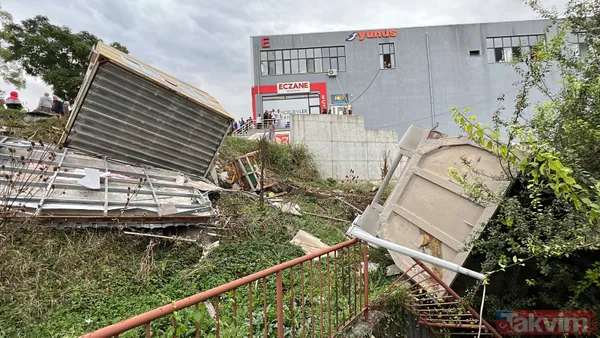 Faciaya ramak kala! Freni boşalan kamyon, taksi durağına daldı - 2