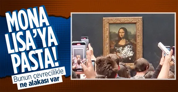 Paris'te Mona Lisa tablosuna pastalı saldırı!