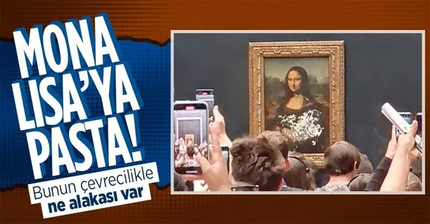 Paris’te Mona Lisa tablosuna pastalı saldırı!