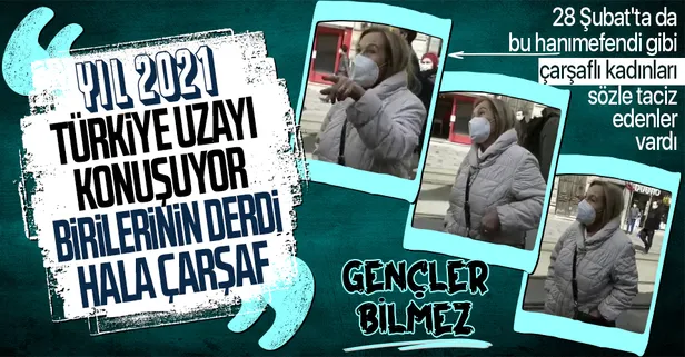 SON DAKİKA: İstiklal Caddesi'nde çarşaflı genç kızlara sözlü taciz: Siz gerici misiniz?