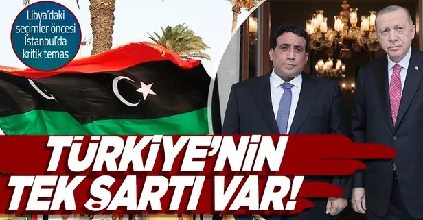 Libya’daki seçim öncesi kritik temas! Başkan Erdoğan Libya Başkanlık Konseyi Başkanı el-Menfi ile görüştü