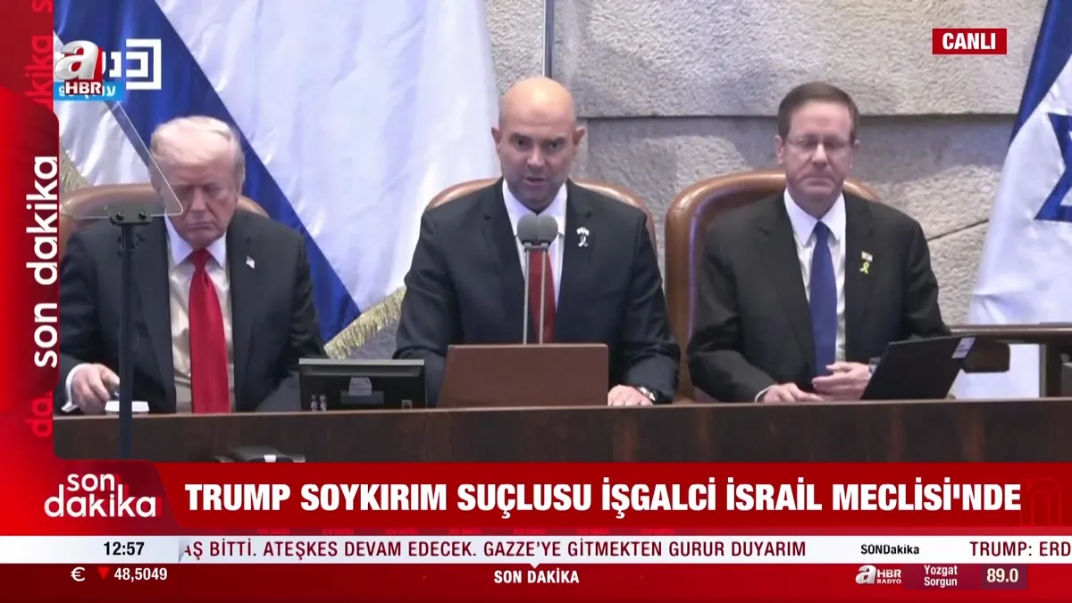 Kabine'nin yarısı Netanyahu'yu alkışlamadı! Trump alkışladı!