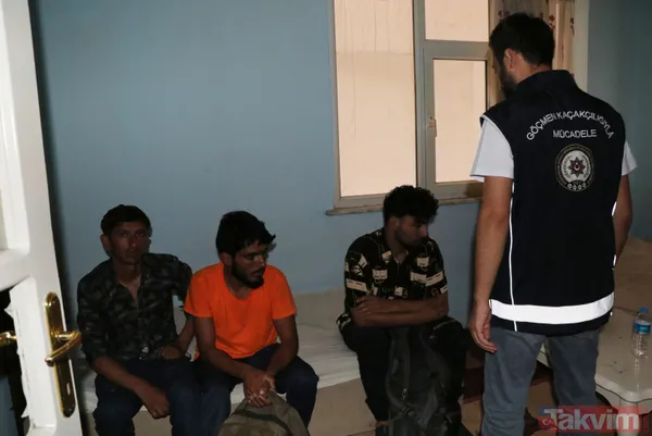 Van'da apartmanda 1'i çocuk 16 kaçak göçmen yakalandı - 7