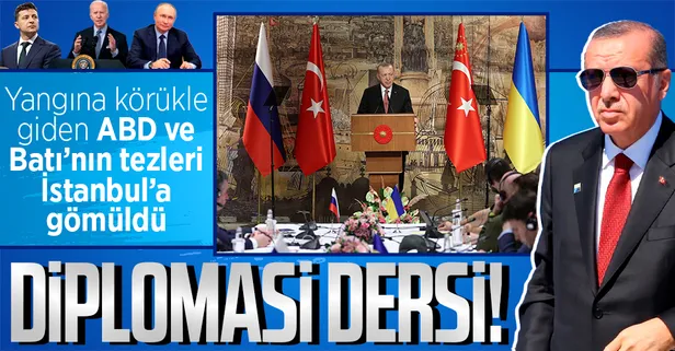 Başkan Erdoğan'dan Rusya-Ukrayna savaşında gerilimi yükselten ABD ve Batı'ya diplomasi dersi!