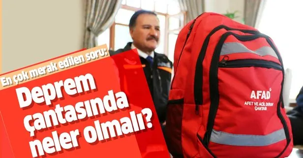 İstanbul’daki deprem sonrası en merak edilen soru bu oldu: Deprem çantasında neler olmalı?