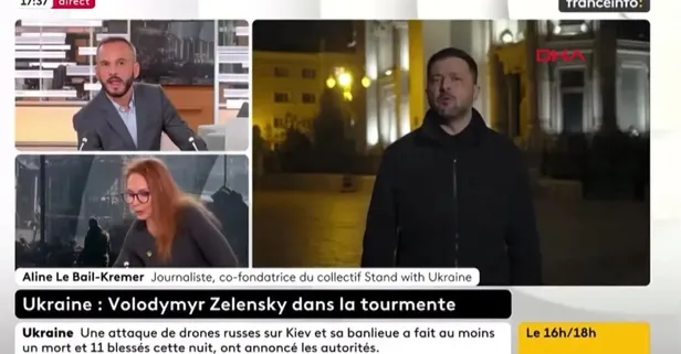 Fransız kanalında panik: Zelensky yayını bomba ihbarıyla kesildi