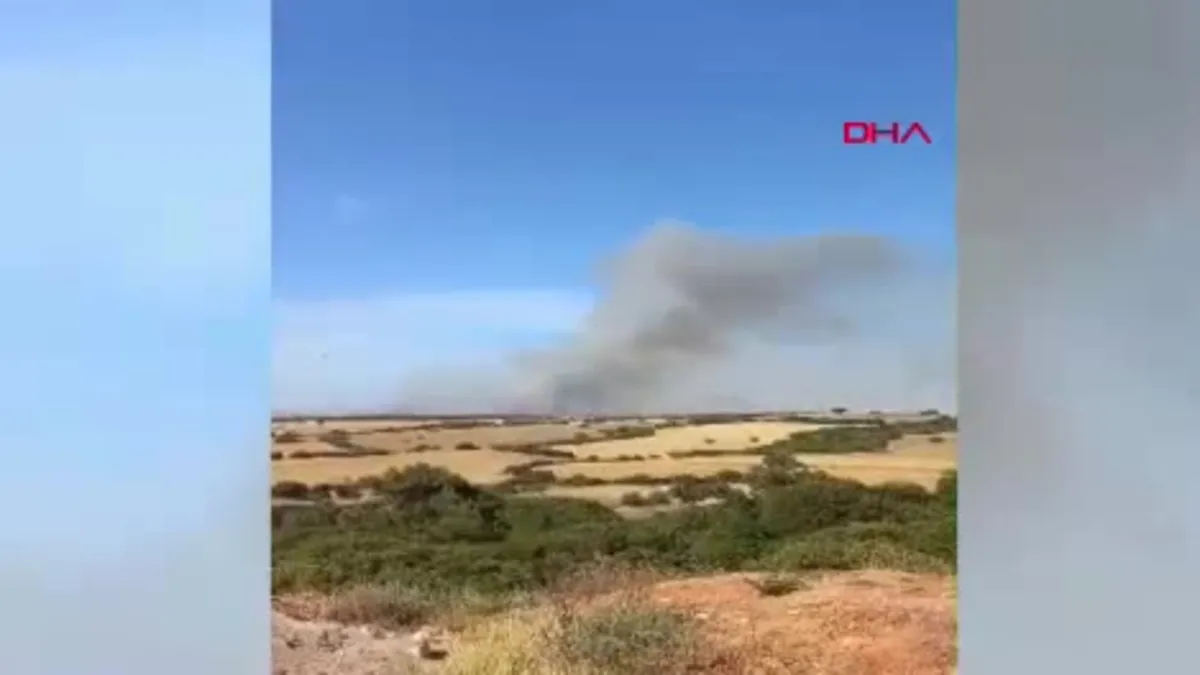 Çanakkale'de yangın!