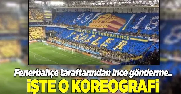 Fenerbahçe taraftarından koreografi Kaderinden kaçamazsın