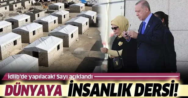 Son dakika: Bakan Soylu açıkladı: Emine Erdoğan, İdlib kampanyasına 57 briket ev yardımında bulundu