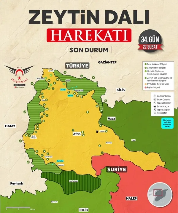 Afrin'de PYD'nin Türkiye sınırıyla bağlantısı kopmak üzere-2