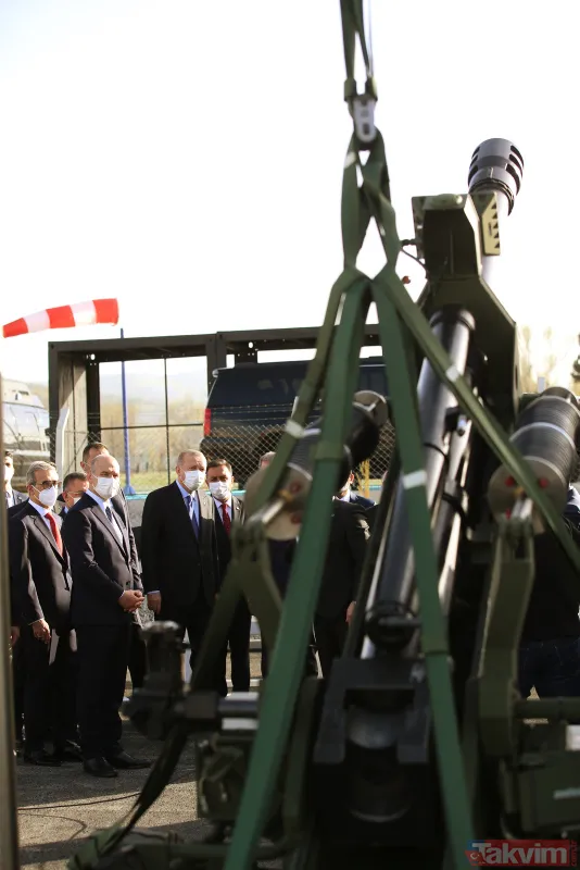 Başkan Erdoğan, Barutsan Roket ve Patlayıcı Fabrikası'nda yerli ve milli silah ve mühimmatları inceledi! - 9