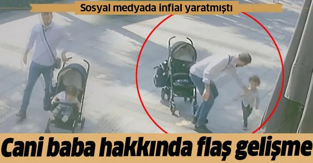 Bebek arabasından düşen çocuğuna şiddet uygulayan baba gözaltına alındı!