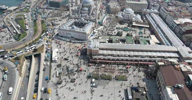 Eminönü'nde Ramazan kalabalığı! Vatandaşlar akın etti