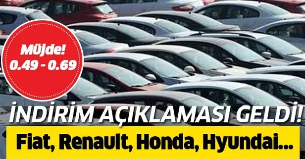 30 Eylül Renault, Fiat, Honda, Hyundai ve Isuzu fiyat listesi! 0.49-0.69 araç taşıt kredisi faiz oranları hesaplama!