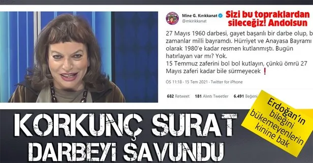 Cumhuriyet gazetesi yazarı Mine Kırıkkanat darbeyi övdü: 15 Temmuz 27 Mayıs zaferi kadar bile sürmeyecek