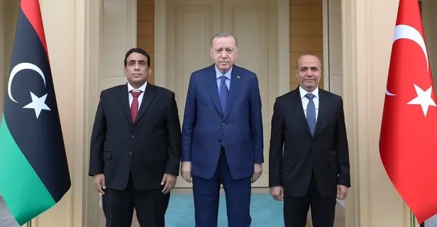 Son dakika: Başkan Erdoğan Vahdettin Köşkü’nde Libya heyetini kabul etti!