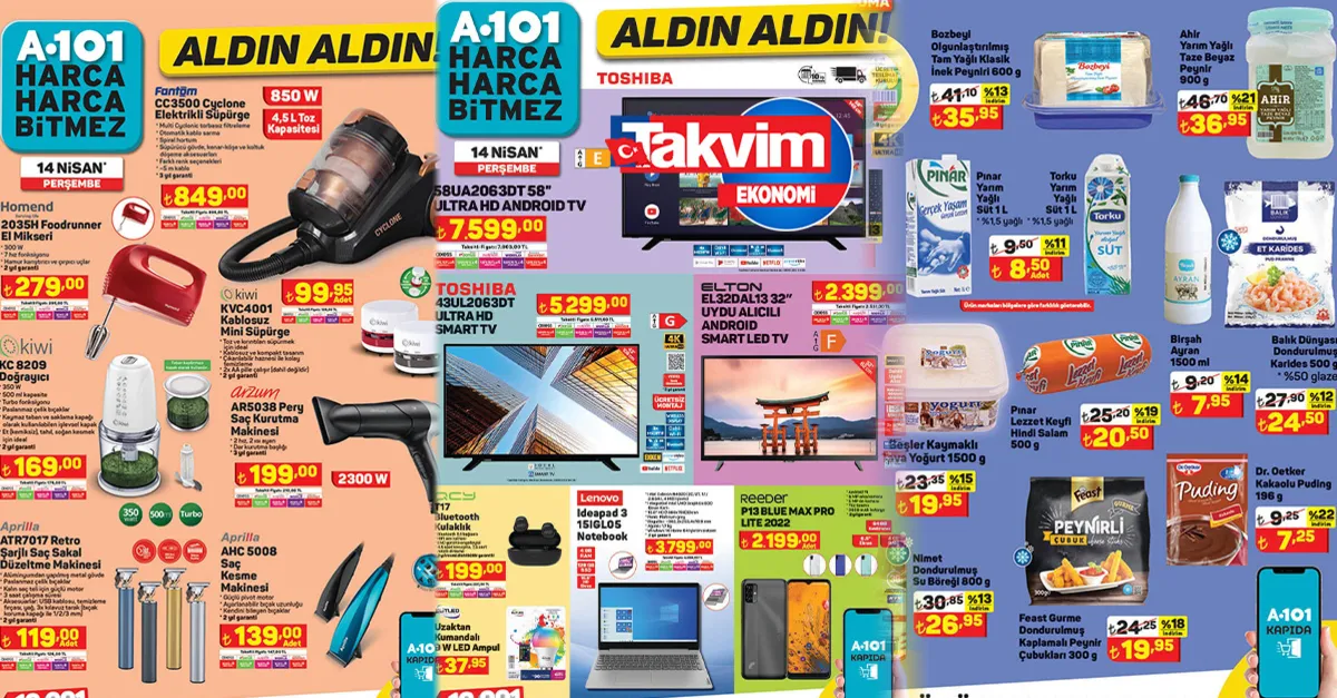 Hafta sonu için hazırlandı A101 aktüel indirim kataloğu şimdi yayında! Fiyatları düştü bu fiyata bir daha gelmeyecek! iPhone 11-13, Ayçiçek yağı, toz şeker...