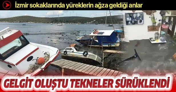 Son dakika: İzmir’de deprem sırasında gelgit oluştu, tekneler sürüklendi