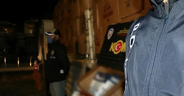 SON DAKİKA: Ankara polisi iki tırda 6 ton 665 kilo kaçak tütün ele geçirdi
