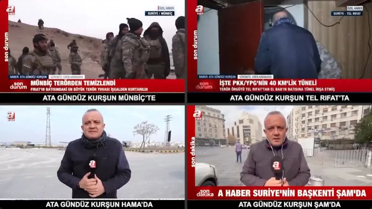 Habercilikteki öncülüğünü bir kez daha kanıtladı! 61 yıllık Suriye rejiminin çöküşünde ilk canlı yayın yapan kanal A Haber!