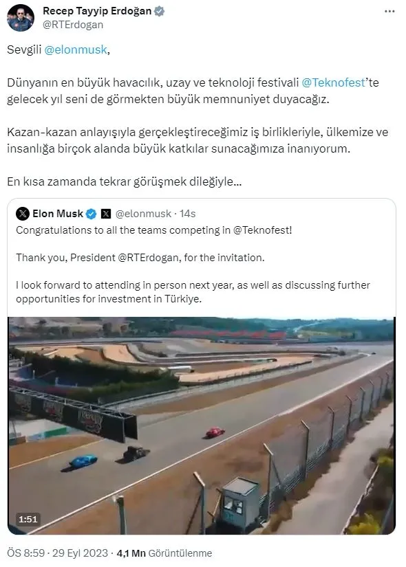 Elon Musk'tan Türkiye ile iş birliği mesajı! Başkan Erdoğan TEKNOFEST'e davet etmişti: Son gelişmeler A Haber ekranlarında değerlendirildi-2