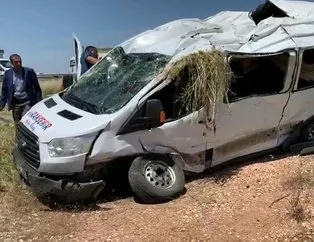 Şanlıurfa’da korkunç kaza: yolcu minübüsü devrildi!