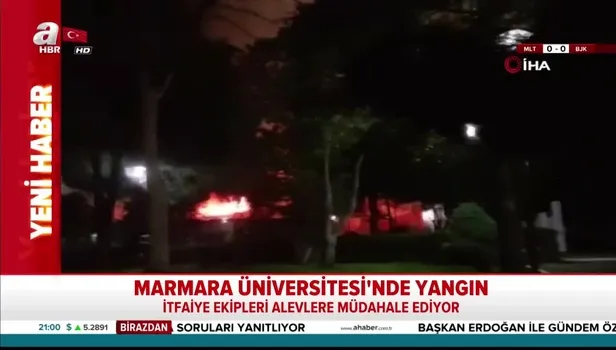Son dakika... Marmara Üniversitesi'nde yangın