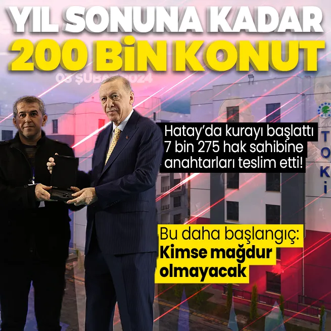 Başkan Erdoğandan Hataydaki deprem konutlarının kura ve teslim töreninde önemli açıklamalar