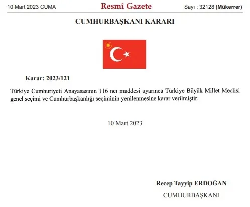 Son dakika: Türkiye 14 Mayıs'ta sandık başında! Başkan Recep Tayyip Erdoğan kararı imzaladı-3