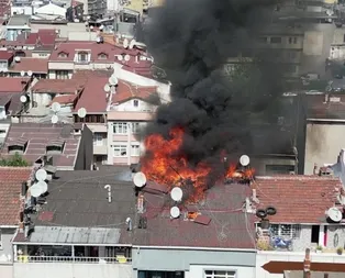 İstanbul’da korkutan yangın! Çatı alev alev yandı