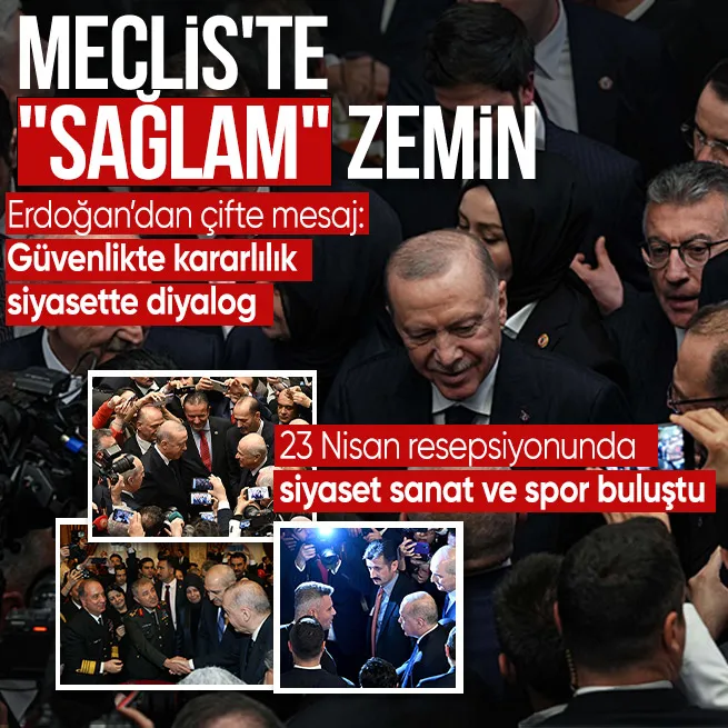 Başkan Erdoğan, 23 Nisan Resepsiyonu’nda Sadettin Saran ile görüştü