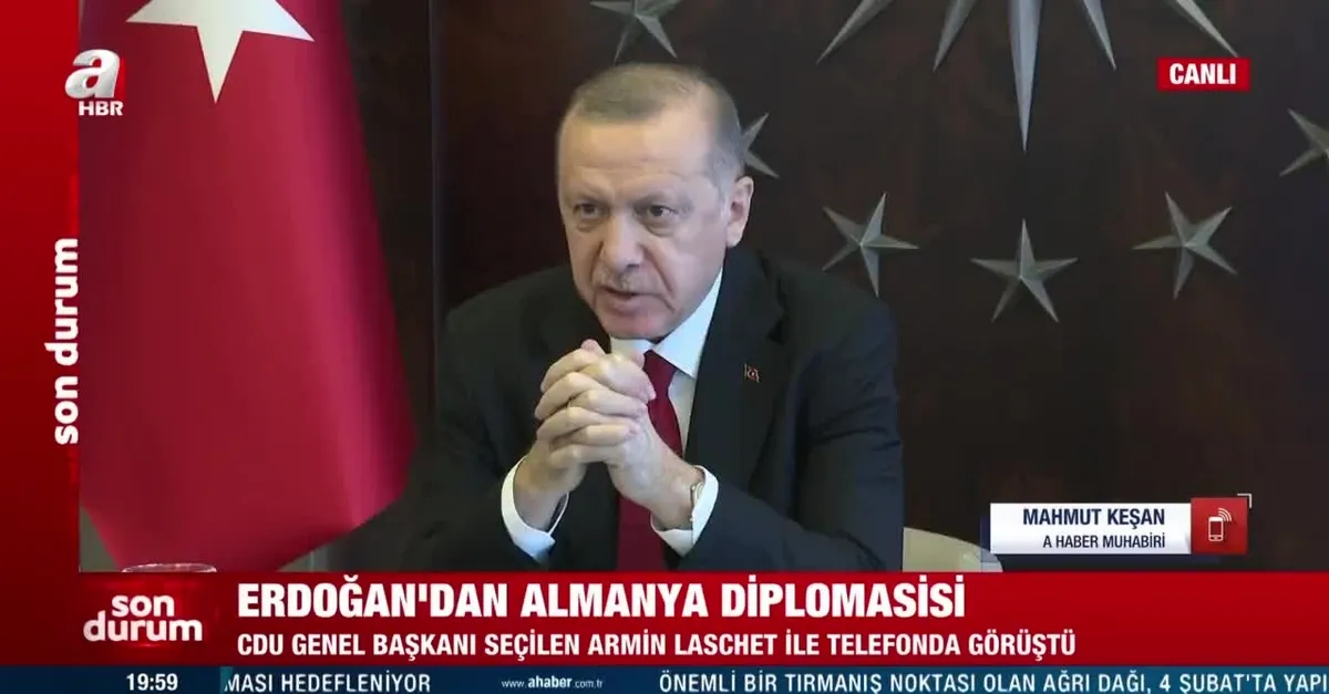 Başkan Recep Tayyip Erdoğan, Armin Laschet ile görüştü