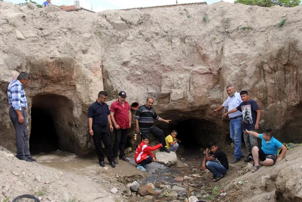 Nevşehir'de heyecanlandıran keşif! Evleri su basınca ortaya çıktı-5
