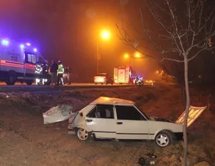 Yoğun sis kazası: 1 ölü, 2 yaralı