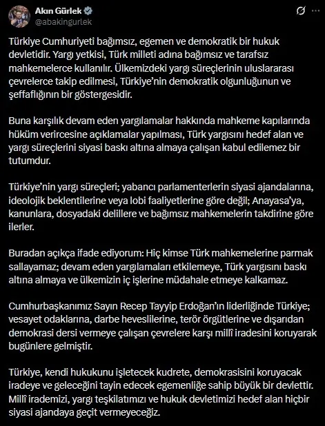 1783349557242.jpeg AP Türkiye Raportörü Amor’un Silivri'deki hadsizliğine Ankara'dan tokat gibi yanıt: Hiç kimse Türk mahkemelerine parmak sallayamaz!-2
