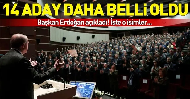 Başkan Erdoğan AK Parti’nin 14 il belediye başkan adayını açıkladı
