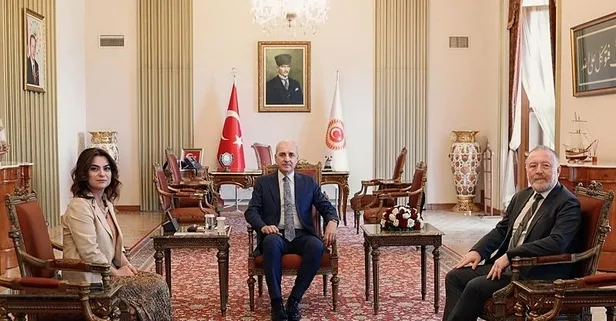 TBMM Başkanı Kurtulmuş, DEM Parti Grup Başkanvekilleri Koçyiğit ve Temelli'yi kabul etti! Neler konuşuldu?