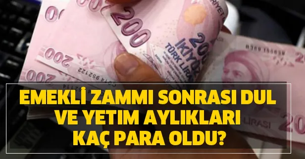 Emekli zammı sonrası dul ve yetim aylıkları kaç para oldu?