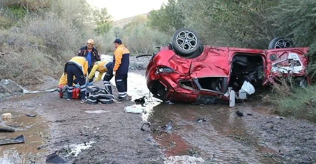 Sivas’ta korkunç kaza! Otomobil dereye uçtu: 2 ölü, 6 yaralı