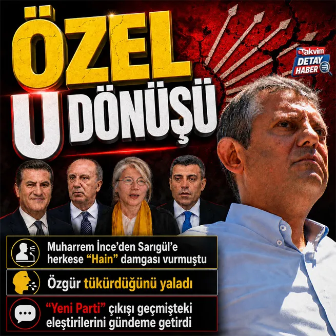 Koltuk gidince U dönüşü gecikmedi: Dün ihanet diyen Özgür Özel bugün kendi Yeni Parti tezgahını kuruyor!