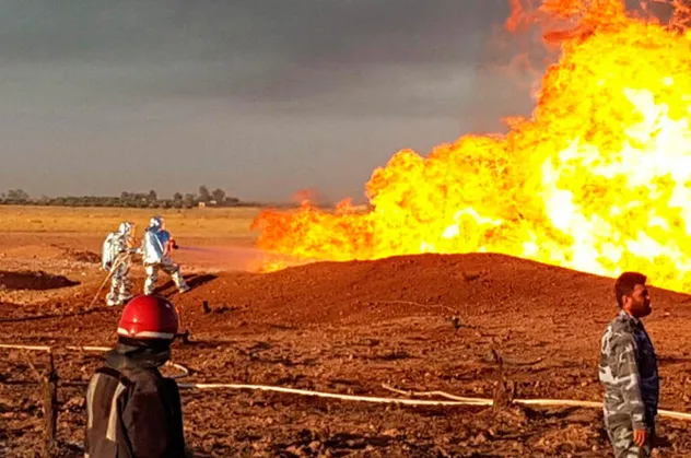 Suriye'de doğal gaz boru hattında patlama! Terör saldırısından kaynaklandığı duyuruldu