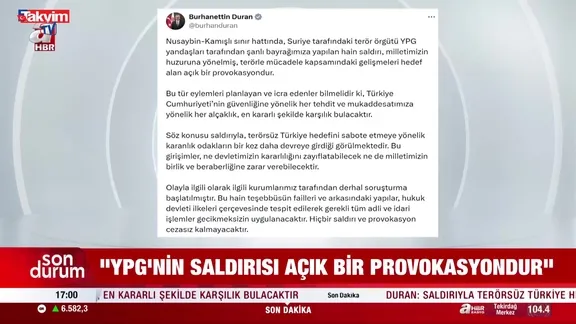 İletişim Başkanı Duran'dan sert tepki: "Şanlı bayrağımıza saldırı açık bir provokasyondur"