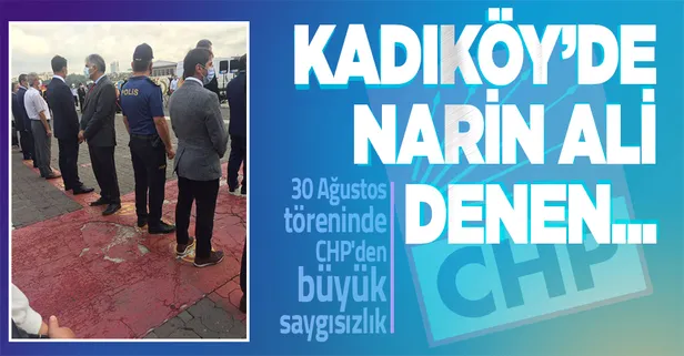 CHP Kadıköy İlçe Başkanı Ali Narin Başkan Erdoğan’ın mesajı okunurken sırtını döndü