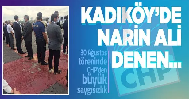 CHP Kadıköy İlçe Başkanı Ali Narin Başkan Erdoğan’ın mesajı okunurken sırtını döndü