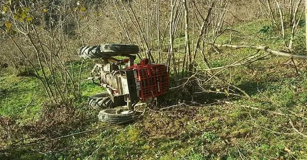 Düzce’de devrilen traktörün altında kalan şahıs hayatını kaybetti