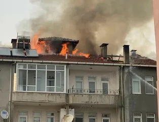 4 katlı apartmanda korkutan yangın!