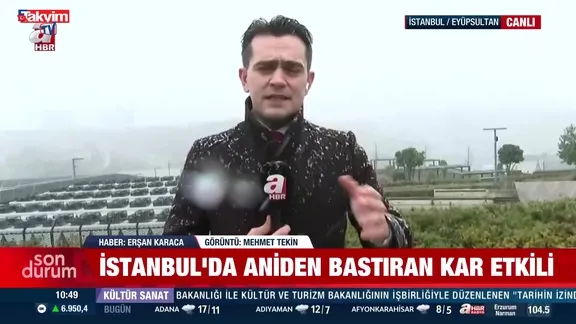 Megakent istanbul'da kar yağışı başladı