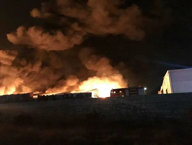 Denizli'de geri dönüşüm fabrikasında yangın-3