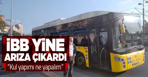 İstanbullunun İETT çilesi! Gaz pedalı arızalanan otobüs yolda kaldı