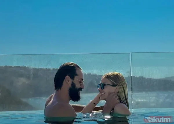 Survivor Hilmi Cem ve sevgilisi Pırıl Atasev'den aşk pozları! Havuzda bir kere daha aşık oldular! "Rönesans tablosu adeta" - 6